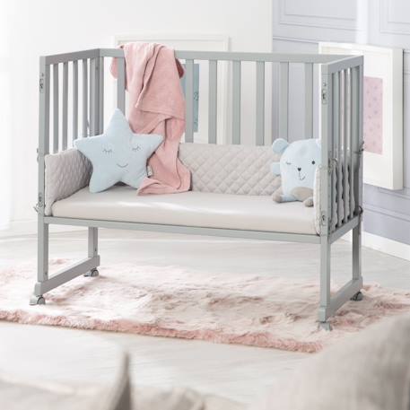 Drap housse extensible 60x120 - 70x140  en coton bio safe asleep® Beige amande+Blanc+Blanc cassé / écru+Bleu clair/ bleu ciel+Bleu indigo+Gris argenté+Rose pastel+Vert givré 16 - vertbaudet enfant 