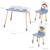 Set table et 2 chaises enfant avec pieds en bois massif Bleu gris - pat' patrouille 3 - vertbaudet enfant 