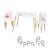 Set table et 2 chaises enfant avec pieds en bois massif Blanc - naturel / peppa pig 3 - vertbaudet enfant 
