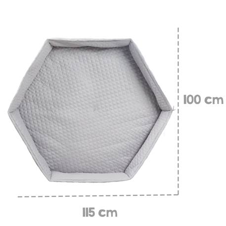 Tapis de parc bébé hexagonal roba style - rembourrage latéral sécurisé Bleu clair / ciel+Gris argenté+Rose / mauve+Vert givré 8 - vertbaudet enfant 