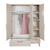 Armoire bébé 3 portes et 2 tiroirs à fermeture douce jil Cashmere / décor châtaignier 6 - vertbaudet enfant 