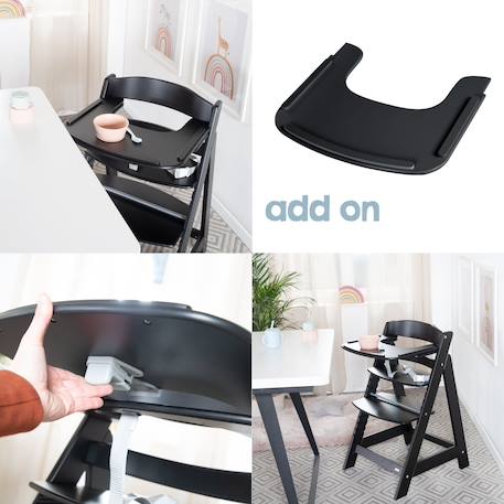 Chaise haute évolutive en bois sit up flex - utilisable jusqu'à la chaise d'adolescent Anthracite+Beige délavé+Blanc+Bois naturel+Cachemire / beige+Gris+Marron+Noir 48 - vertbaudet enfant 