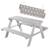 Table pique-nique en bois massif 4 places + 2 coussins Gris / motif étoiles 1 - vertbaudet enfant 
