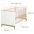 Lit évolutif en bois massif convertible en lit junior finn Blanc / chêne doré 3 - vertbaudet enfant 