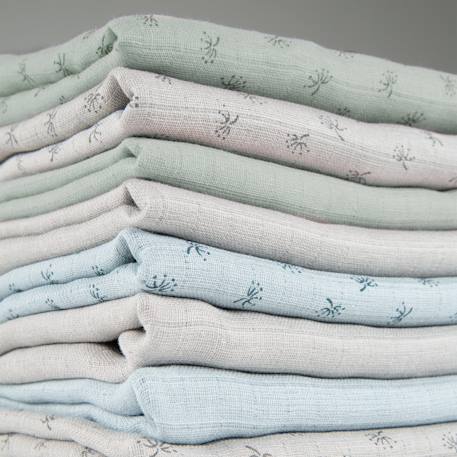 Lot de 3 langes en coton bio lil planet Bleu clair et gris argenté+Gris argenté+Rose pastel et gris argenté+Vert givré et gris argenté 23 - vertbaudet enfant 
