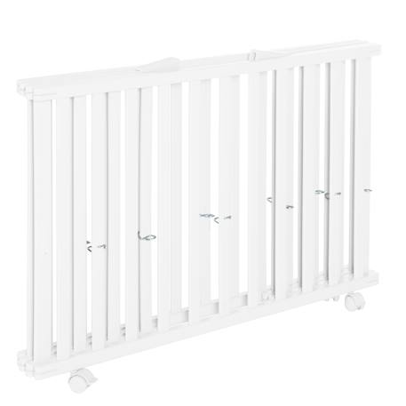 Parc bébé pliant en bois sur roulettes à freins Bicolore+Blanc+Gris taupe 10 - vertbaudet enfant 