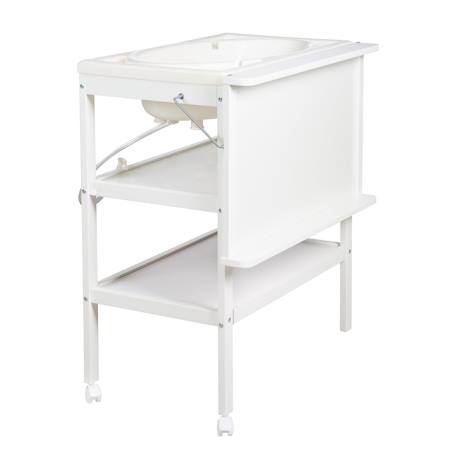 Table à langer avec baignoire 2en1 + matelas à langer déperlant Blanc / gris argenté 4 - vertbaudet enfant 