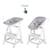 Chaise haute évolutive born up avec transat déperlant et inclinable roba style Blanc - gris argenté+Blanc - vert givré+Naturel - gris argenté+Naturel - vert givré 5 - vertbaudet enfant 