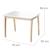 Table rectangulaire à pieds arrondis en bois massif Blanc et naturel 3 - vertbaudet enfant 