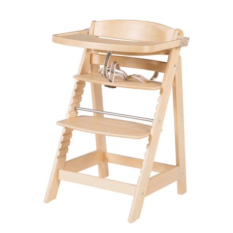 Chaise haute évolutive avec plateau repas amovible sit up fun Blanc+Bois naturel 8 - vertbaudet enfant 