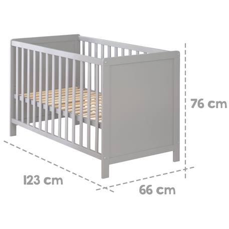 Lit bébé 2en1 indépendant et cododo + matelas respirant safe asleep® Blanc+Gris taupe 11 - vertbaudet enfant 