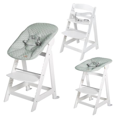 Chaise haute évolutive born up avec transat déperlant et inclinable roba style Blanc - gris argenté+Blanc - vert givré+Naturel - gris argenté+Naturel - vert givré 7 - vertbaudet enfant 