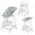 Chaise haute évolutive born up avec transat déperlant et inclinable roba style Blanc - gris argenté+Blanc - vert givré+Naturel - gris argenté+Naturel - vert givré 7 - vertbaudet enfant 