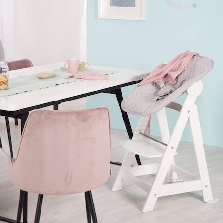 Chaise haute évolutive born up avec transat déperlant et inclinable roba style Blanc - gris argenté+Blanc - vert givré+Naturel - gris argenté+Naturel - vert givré 2 - vertbaudet enfant 
