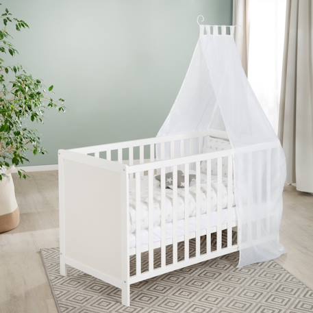 Lit bébé cododo 2en1 avec literie complète sterne grau Blanc / étoiles grises 2 - vertbaudet enfant 