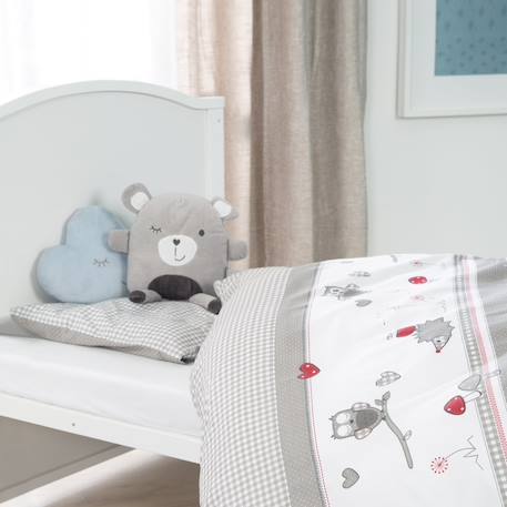 Lit évolutif avec matelas et accessoires complets adam et eule Blanc / gris 6 - vertbaudet enfant 