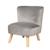 Mini fauteuil en velours et pieds en bois massif lil sofa Bleu clair+Gris argenté+Rose pastel 7 - vertbaudet enfant 