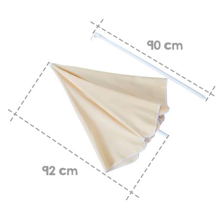 Parasol pour table piquenique enfant Jaune / passepoil blanc 3 - vertbaudet enfant 