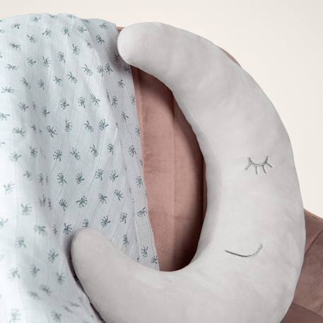 Coussin décoratif demi-lune pour chambre d'enfant roba style Bleu clair+Gris argenté+Rose pastel+Vert givré 8 - vertbaudet enfant 