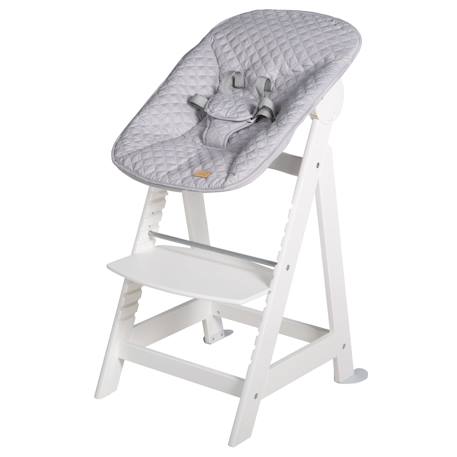 Chaise haute évolutive born up avec transat déperlant et inclinable roba style Blanc - gris argenté+Blanc - vert givré+Naturel - gris argenté+Naturel - vert givré 3 - vertbaudet enfant 
