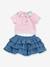 T-shirt & jupe pour poupon un week-end à Paris rose 2 - vertbaudet enfant 