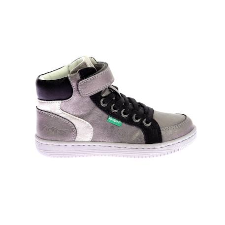 Sneakers hautes enfant lolastic Argent noir 2 - vertbaudet enfant 