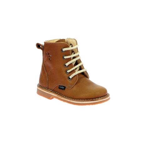 Bottillons enfant abotine Camel+Noir 1 - vertbaudet enfant 