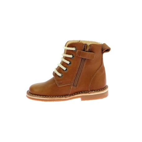 Bottillons enfant abotine Camel+Noir 3 - vertbaudet enfant 