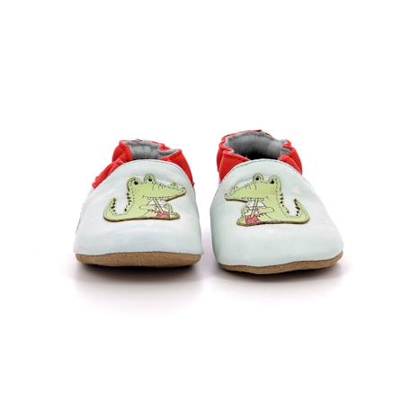 Chaussons bébé relax croco Bleu ciel 6 - vertbaudet enfant 