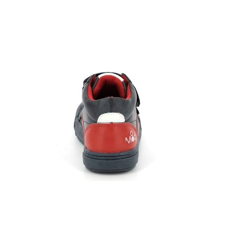 Sneakers hautes tifun Gris bleu+Noir jaune+Rouge/gris 13 - vertbaudet enfant 