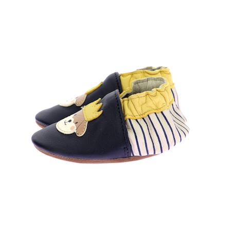 Chaussons bébé king dog Marine beige clair 4 - vertbaudet enfant 
