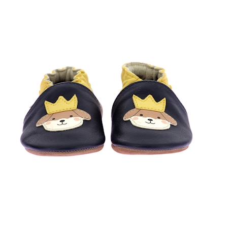 Chaussons bébé king dog Marine beige clair 5 - vertbaudet enfant 