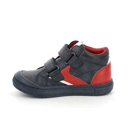 Sneakers hautes tifun Gris bleu+Noir jaune+Rouge/gris 14 - vertbaudet enfant 