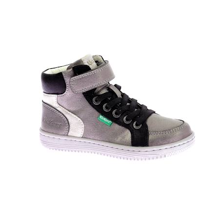 Sneakers hautes enfant lolastic Argent noir 1 - vertbaudet enfant 