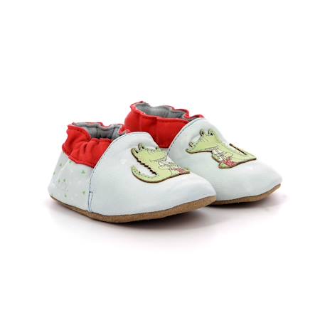 Chaussons bébé relax croco Bleu ciel 1 - vertbaudet enfant 