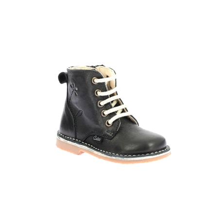 Bottillons enfant abotine Camel+Noir 6 - vertbaudet enfant 