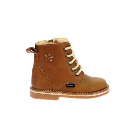 Bottillons enfant abotine Camel+Noir 2 - vertbaudet enfant 