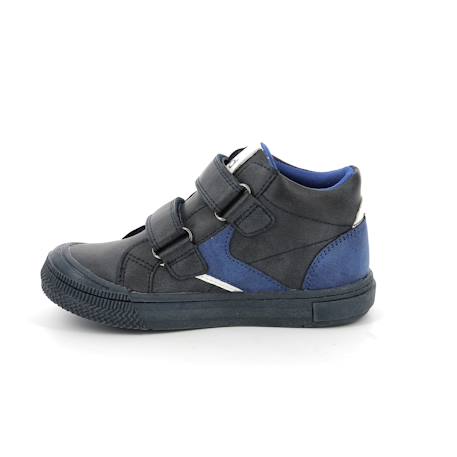 Sneakers hautes tifun Gris bleu+Noir jaune+Rouge/gris 4 - vertbaudet enfant 