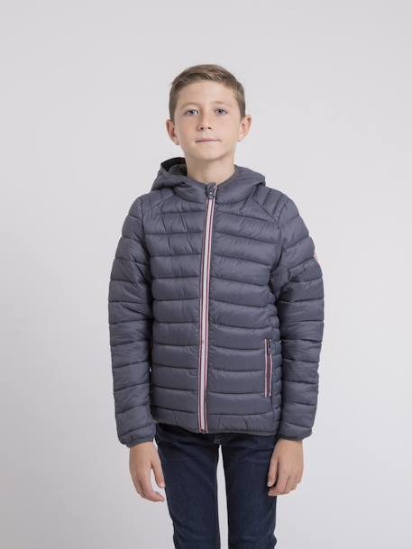 Doudoune légère capuche zilling garçon Bordeaux+Gris+Kaki 5 - vertbaudet enfant 