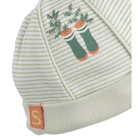 Lot bonnet et moufles bébé en coton - botanica Blanc/rose+Vert 6 - vertbaudet enfant 