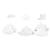 Mobile musical en velours - lily Blanc/bleu+Blanc/gris+Blanc/rose 5 - vertbaudet enfant 
