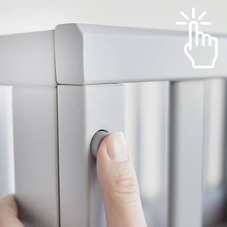 Berceau cododo 3en1 avec matelas et barrière safe asleep Blanc+Gris taupe 10 - vertbaudet enfant 