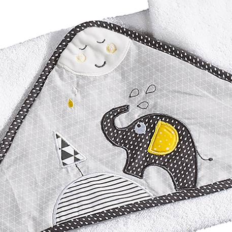 Sortie de bain et son gant en coton - babyfan Blanc 2 - vertbaudet enfant 