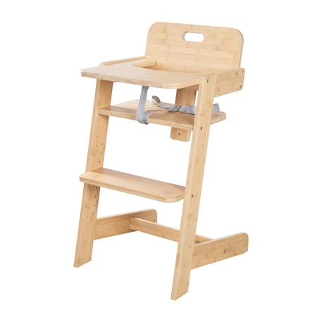 Chaise haute évolutive en bambou fsc® avec plateau repas nature up Anthracite - naturel+Blanc - naturel+Bois naturel 13 - vertbaudet enfant 