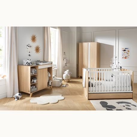 Lit bébé évolutif - nova Blanc+Gris 3 - vertbaudet enfant 