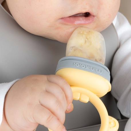 Grignoteur bébé en silicone innovant Bleu marine+Caramel+Vert amande 16 - vertbaudet enfant 