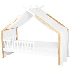 Linge de maison et décoration-Décoration-Ciel de lit cabane toile en gaze de coton jeanne 420 x 130 cm