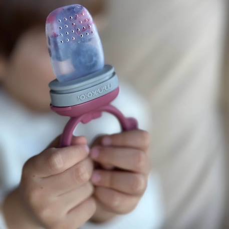 Grignoteur bébé en silicone innovant Bleu marine+Caramel+Vert amande 11 - vertbaudet enfant 