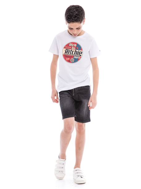 Bermuda en jean slim billing garçon Noir 4 - vertbaudet enfant 