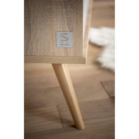 Lit bébé à barreaux en bois - seventies Marron 3 - vertbaudet enfant 